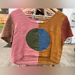 Artistic Multicolor Crop Top